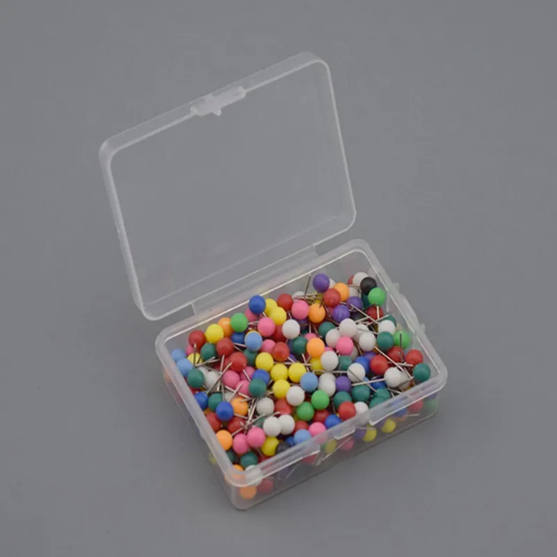 1/8 polegadas Mapa Pequeno Push Pins Mapas Thumb Tacks Secretária, Pino padrão 4mm cabeça de plástico com ponto de aço 15 cores