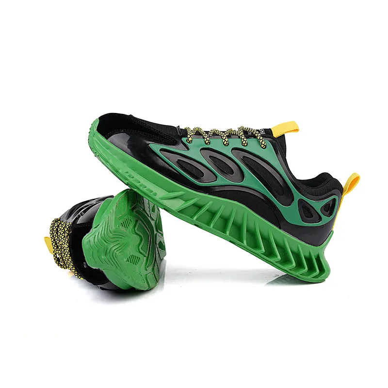 Los más nuevos zapatos para correr al aire libre Hombres Mujeres Verde Azul Naranja Amarillo Moda # 28 Entrenadores para hombre Zapatillas deportivas para mujer Zapatillas deportivas para caminar Zapato