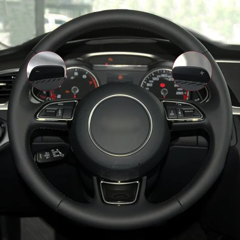 Autocollant en fibre de carbone pour volant de voiture compatible avec Audi  A3 A4 A6 A8 Q5 Q7 Accessoires (noir) : : Auto et Moto