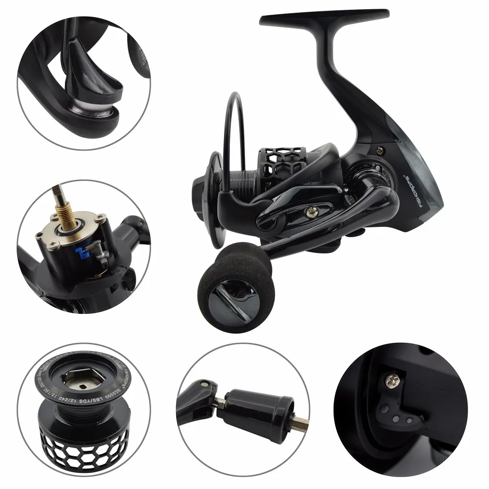 Fishdrops Fishing Reels Spinning Reel 12bb Saltwater Lightweight Pesca Size 1000-7000 Wheel Coil