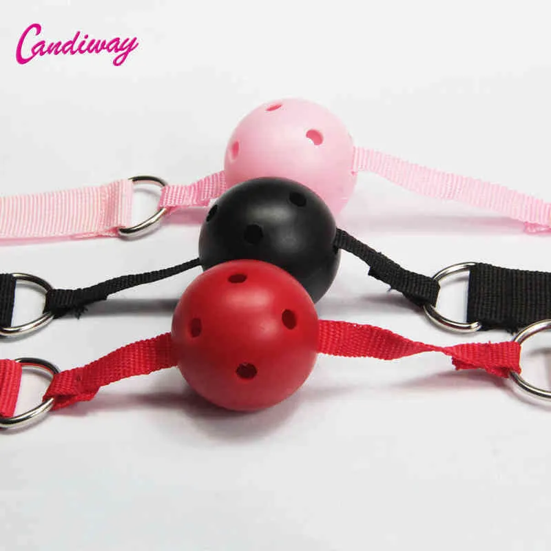 NXY SM Bondage Candiway Verstelbare Fetish Nylon Strap Hollow Moon Ball Oral Gag BDSM RESTRAINT SEAS SEX TOPENS VOOR PAAR WINKEL 1216