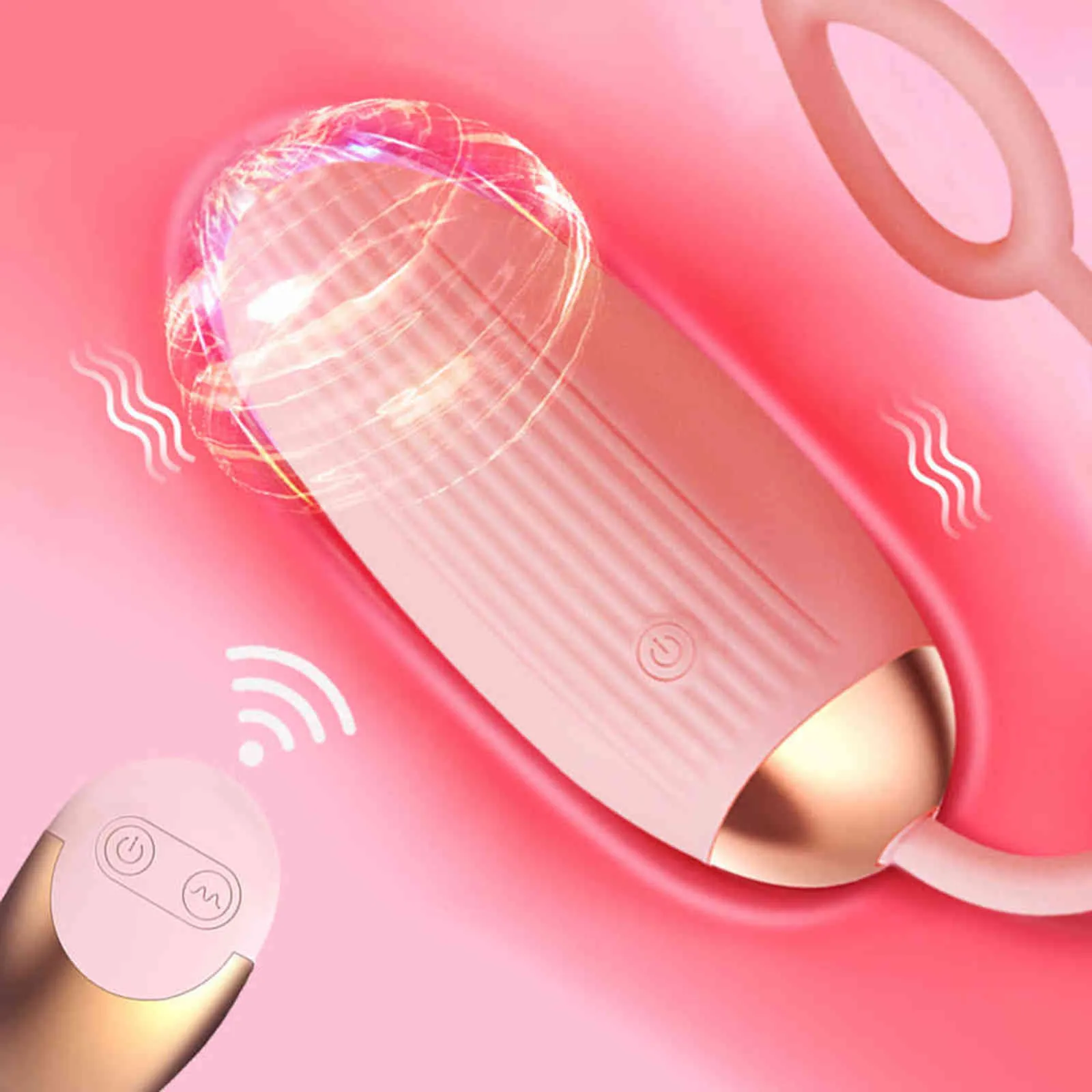 Eggs Kegel Exerciser 10cm Wireless Jump Vibrator Remote Control Body Massager for Women Adult Sex Toy Product lover games 1124