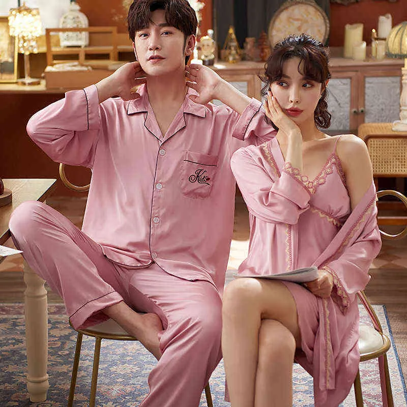 Summer Sexy Lace Ice Silk Couple Nightgown Pajamas For Bride And  Bridesmaids SLPBELY Homewear Loungewearing Mens Sleepwear From Mu02, $31.04