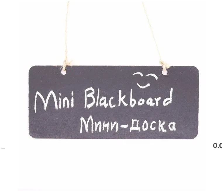 新しい吊り下げ式木製ミニ黒板両面消去可能な黒板ワードパッドメッセージ記号ブラックボードカフェオフィススクール用品EWD7399