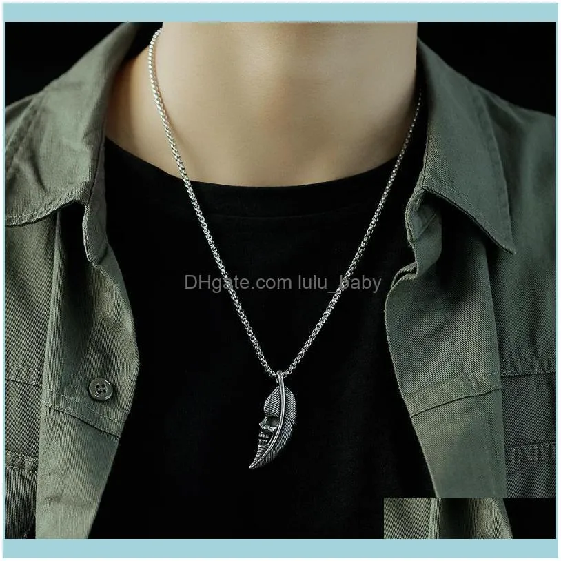 Pendant Necklaces Skeleton Leaves Necklace, Rebel Heart Style Jewelry Gift For Men And Women My N119
