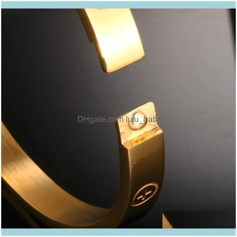 Bangle Fashion Cross Open Cuff Bracelets Design Stainless Steel Bangles For Women Men Jewelry Gift 1