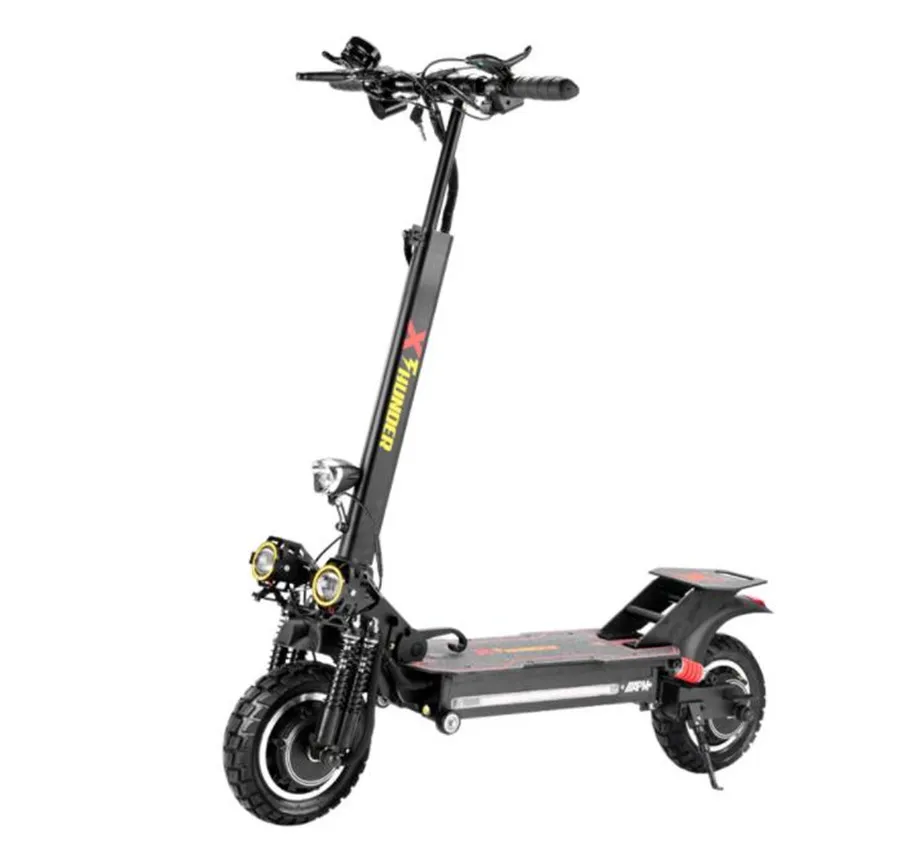 Lo scooter elettrico fuoristrada per adulti con motore 2X1200W di vendita diretta in fabbrica supporta la luce LED gonfiabile pieghevole da 10 pollici