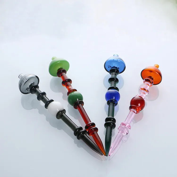 Groothandel Glas Dabber Tool Wax Stick Carving Carb Cap voor Roken Oil Tobacco Quartz Banger Nails