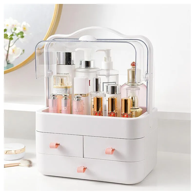 Mdesign Clear Storage Bins Transparent Cosmetic Box Makeup Drawer