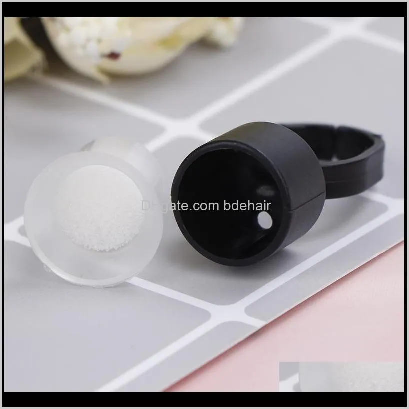 10Pcs Sponge Microblading Tattoo Ink Cup Cap Pigment Ring Holder Container Black Pink Supply Tattoo Tool Permanent Makeup