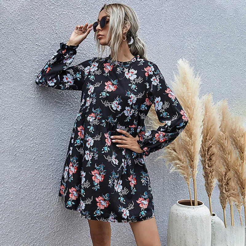 Autumn print dress deals