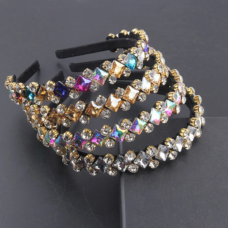 2021 Fashion Hair Accessories Bridal Luxury Vintage Sun Pearl Flower Headbands Women Crystal Hairband