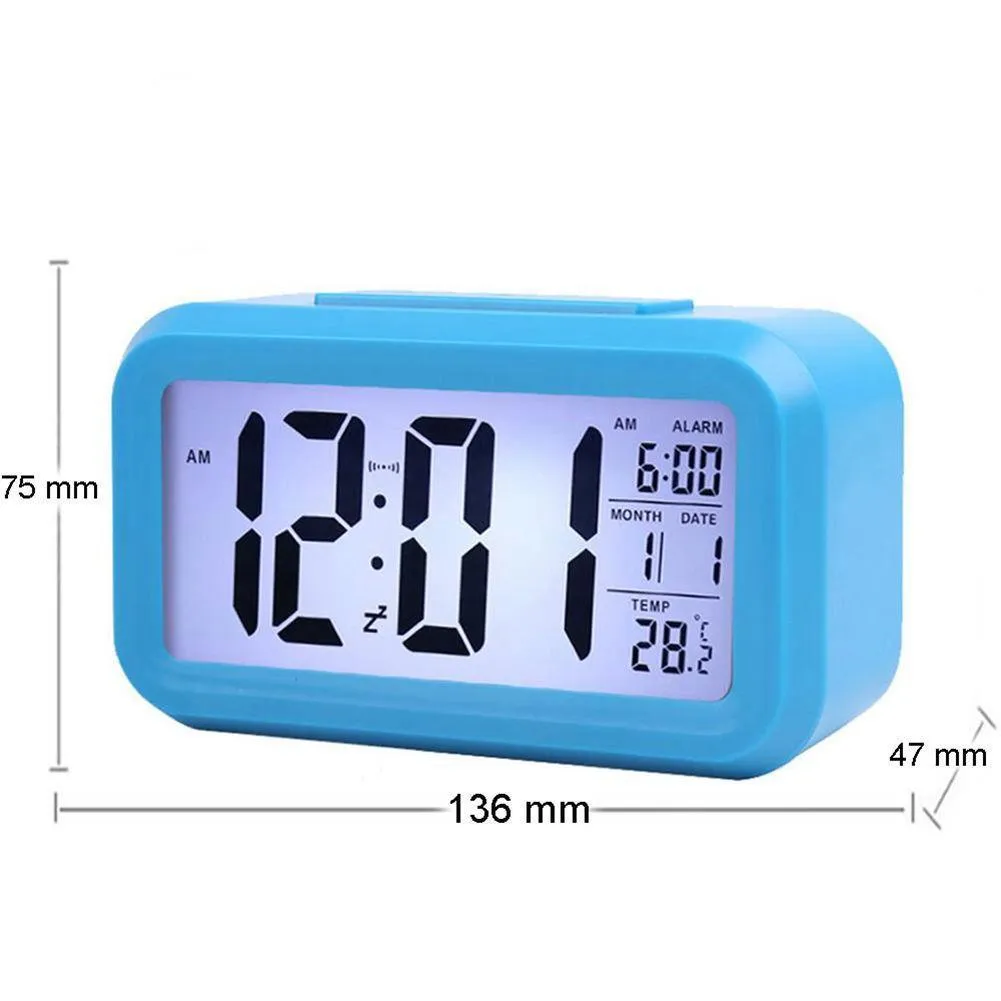 Upgraded version of multi-function smart clock with large screen display, smarts photosensitive temperature version, luminous alarm clocks