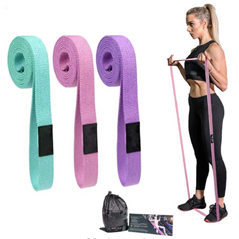 208cm longa banda de resistência 3 níveis ioga elástica bandas de booty exercício de treino para pernas coxa glutim butt squat h1026