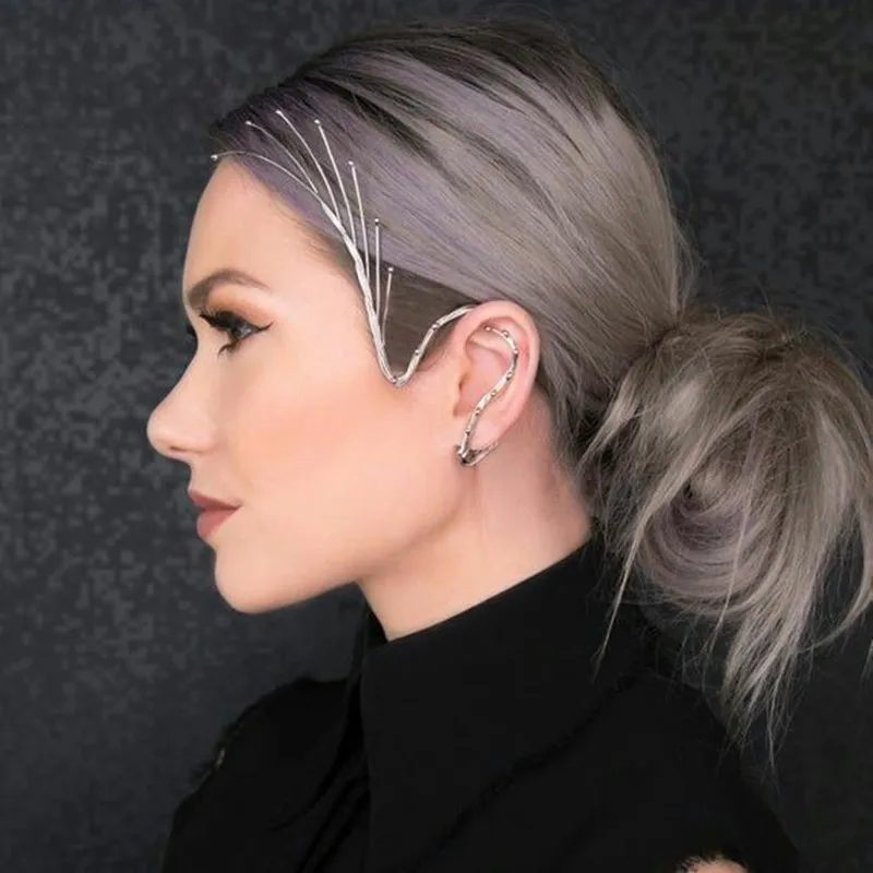 Özel Doğal Düz Dalga Ponytails Gri Updo Bun Puff Pony Kuyruk Ateşi Pisti Iki Tarak Kolları Kolay At Kuyruğu Gri Saç Uzantıları 100g 120g