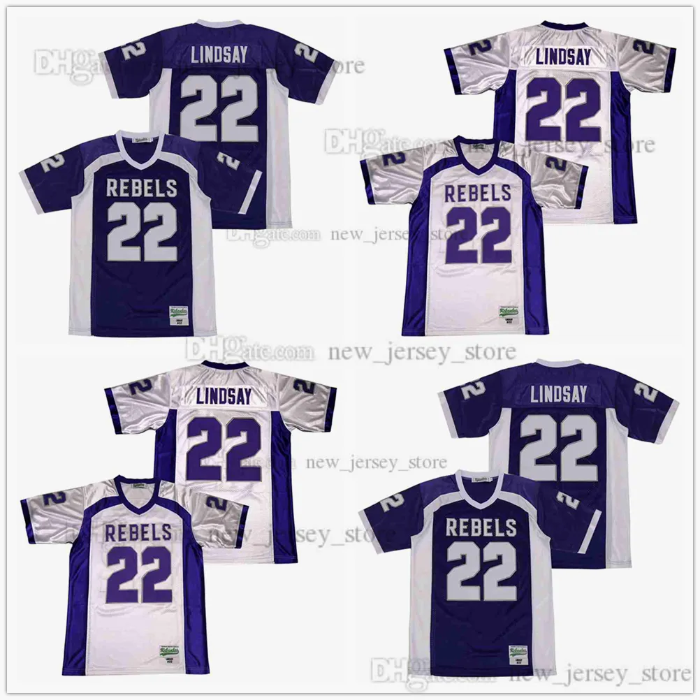 Filme Lindsay # 22 High School Jersey Personalizado DIY Design Stitched College Football jerseys