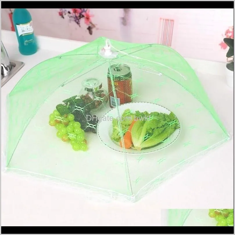 1pc newest umbrella style food cover anti fly mosquito meal cover lace table home using food cover kitchen gadgets cooking tools