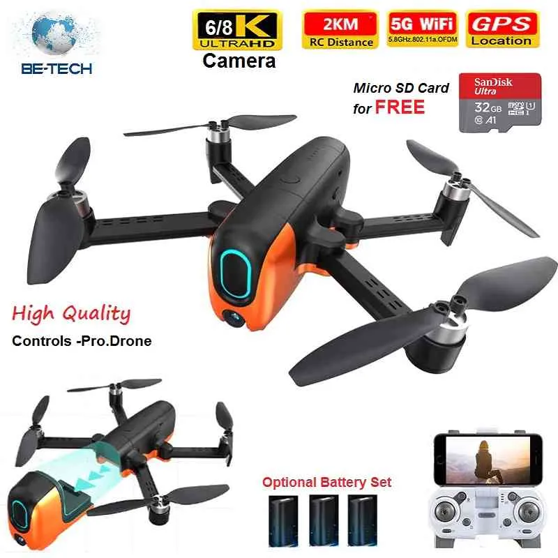 FX 9P GPS Aerial Drone With Brushless Motor, Dual 8K HD Cameras, 5G