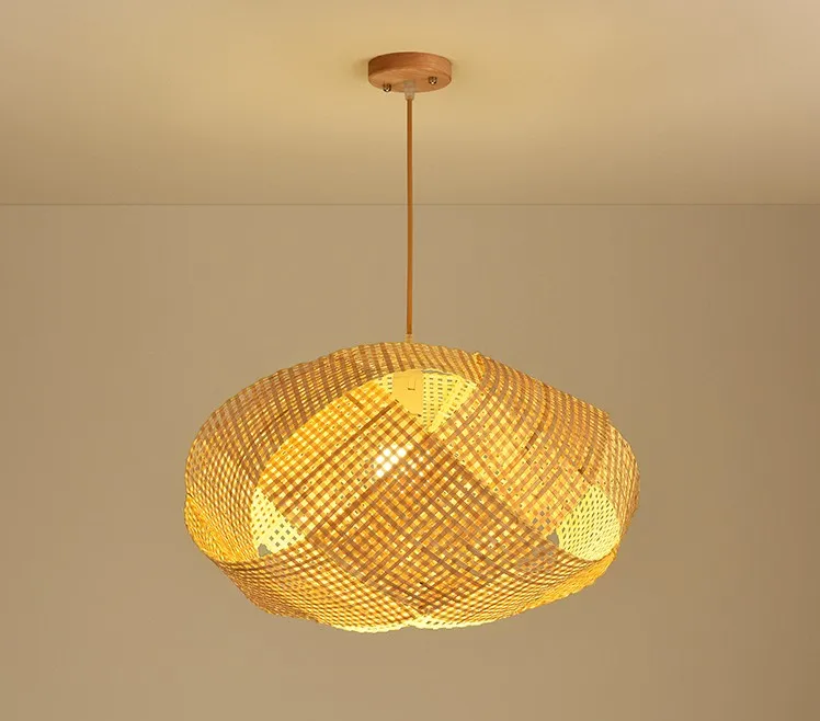 Bamboe rieten rotan cloud schaduw hanglamp licht armatuur Japans tatami hangend plafond