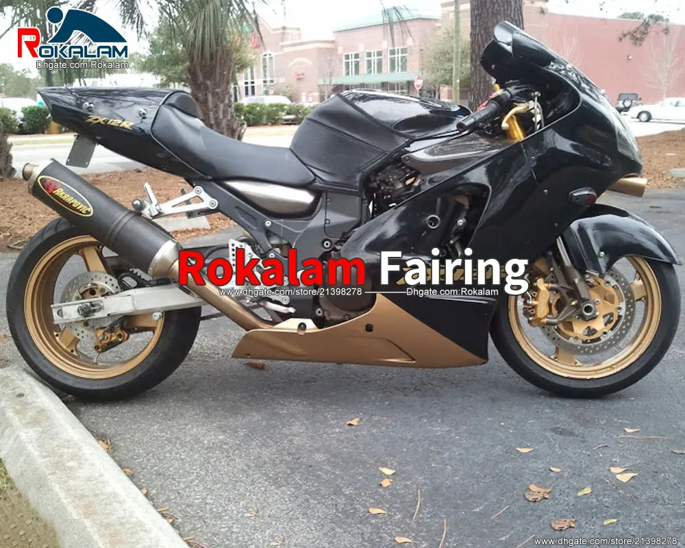 ZX12R 2000 2001 Kawasaki Ninja ZX 12R 00 01 차체 쉘 블랙 ZX-12R 오토바이 코어 키트 (사출 성형)