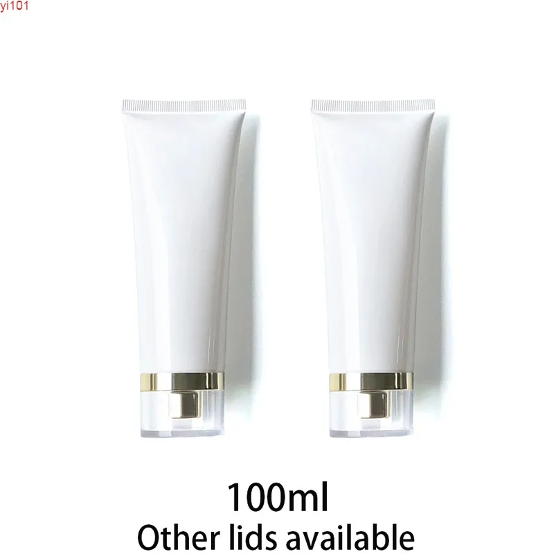 100 ml tomt vitt plaströr 100g kosmetisk behållare makeup rengöringslotion flaska aloe grädde reseförpackning gratis frakt