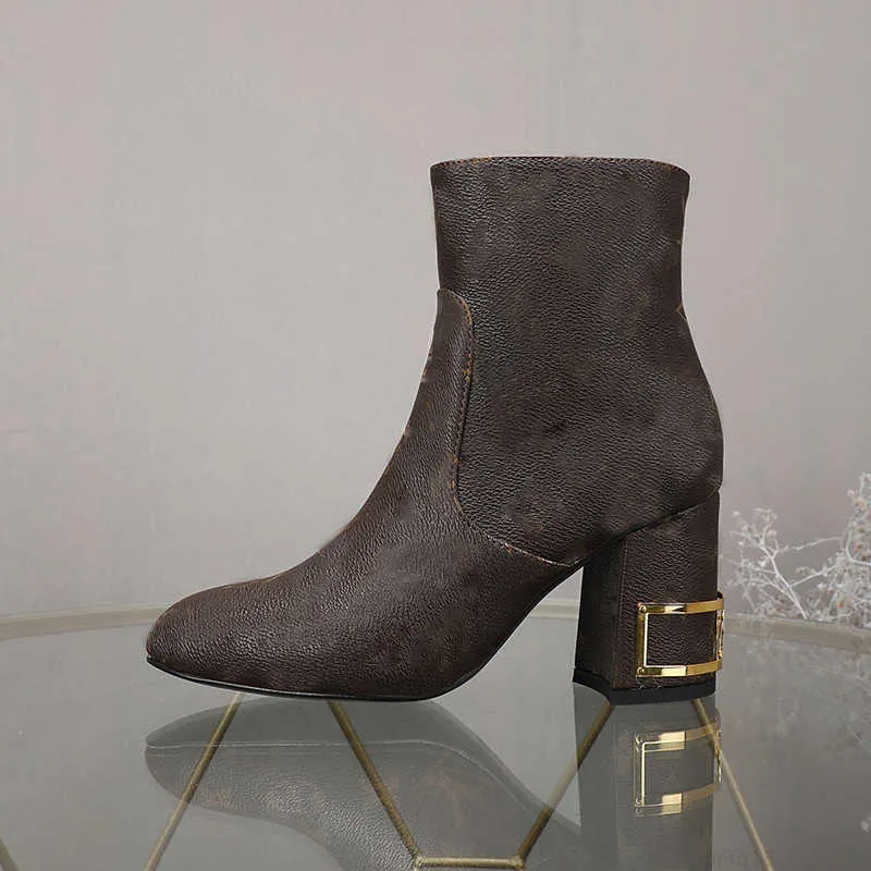 Luxury Designer Afterglow Platform Boot Fashion Woman Heel Bootie Ranger with Original Box