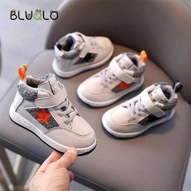 Zapatillas de deporte para niños para niñas y niños Zapatos casuales Transpirable Pu Niños Zapatos deportivos Pisos para niños Zapatos blancos unisex Tamaño de 21-30 211022