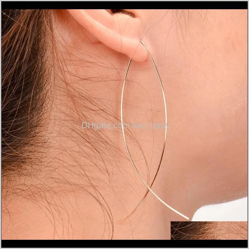 fish shaped stud earrings simplicity handmade copper wire earring for women brincos de gota feminino 2018 geometric new