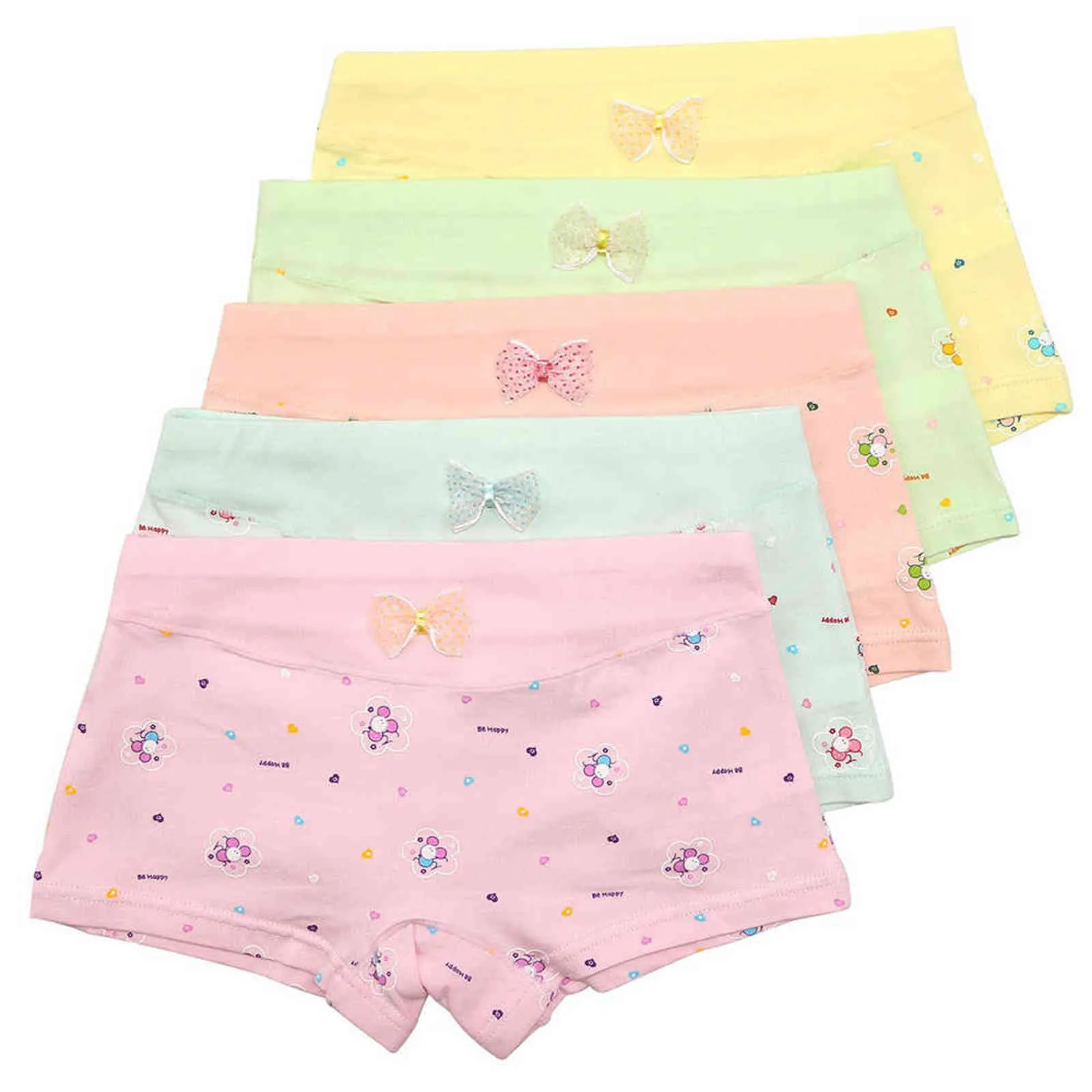 5 Pack Girls Boxer Briefs Set Cotton Organic Cotton Panties For