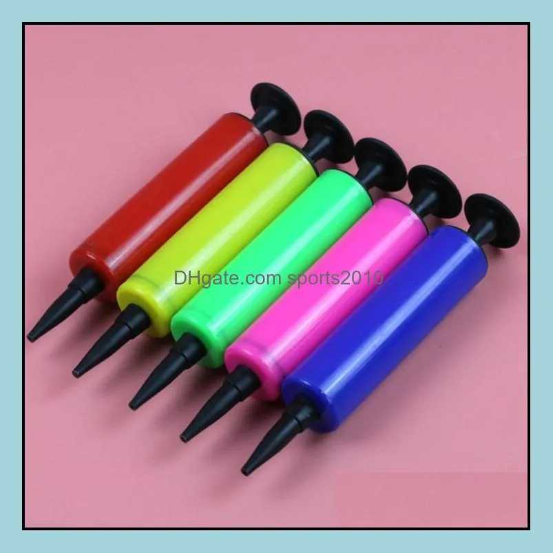 Mini Plastic Balloon Inflator Hand Held Air Pump Portable Foil Ballon colorful Party home Supplies Tools LX1634