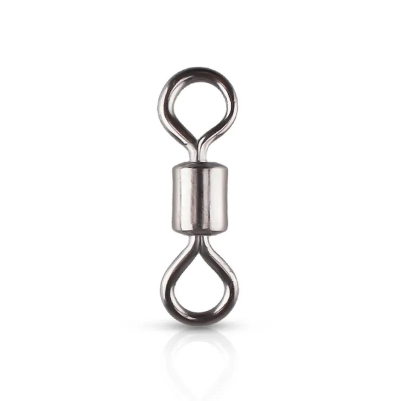 Fishing Hooks DNDYUJU (10-100PCS)(Size14-4/0)Rolling Swivel Solid Ring Connector Lures Barrel Bearing