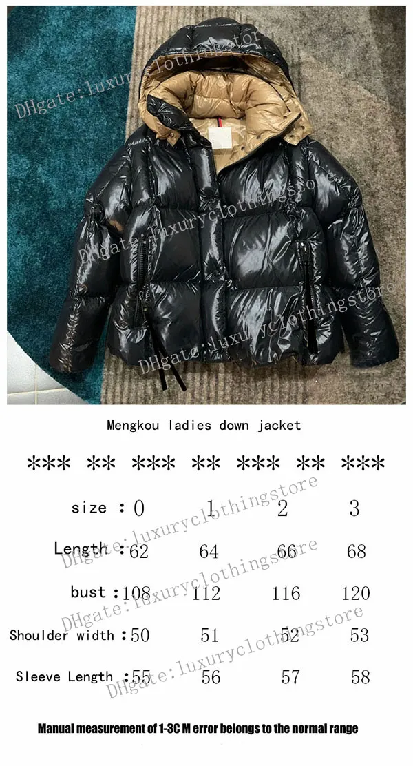 Womens Down Jacket Winter Parkas Coats Top Quality Women Winte Casual Outdoor Feather Outwear Thicken High Grade Håll varma damer 176h