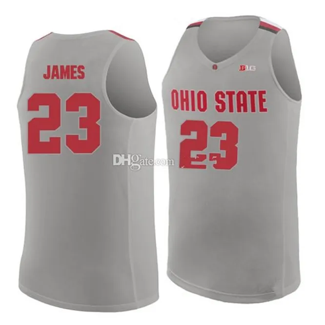 Nikivip Ohio state Buckeyes OSU College LeBron James 23 Basketball Jersey D Angelo Russell D Angelo 0 Men s Stitched Custom Number Name Jerseys