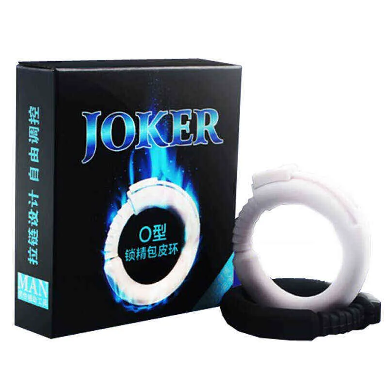 NXY Sex Chastity Devices Justerbar Silikongummi Penis Ring Delay Ejaculator Chastity Device Adult Sex Toys Mäns produkter 1126