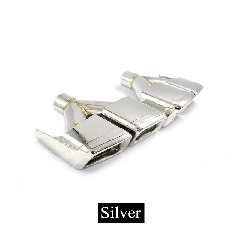 Stainless Steel Square Tailpipes Muffler Tips For 2024 BENZ AMG Style