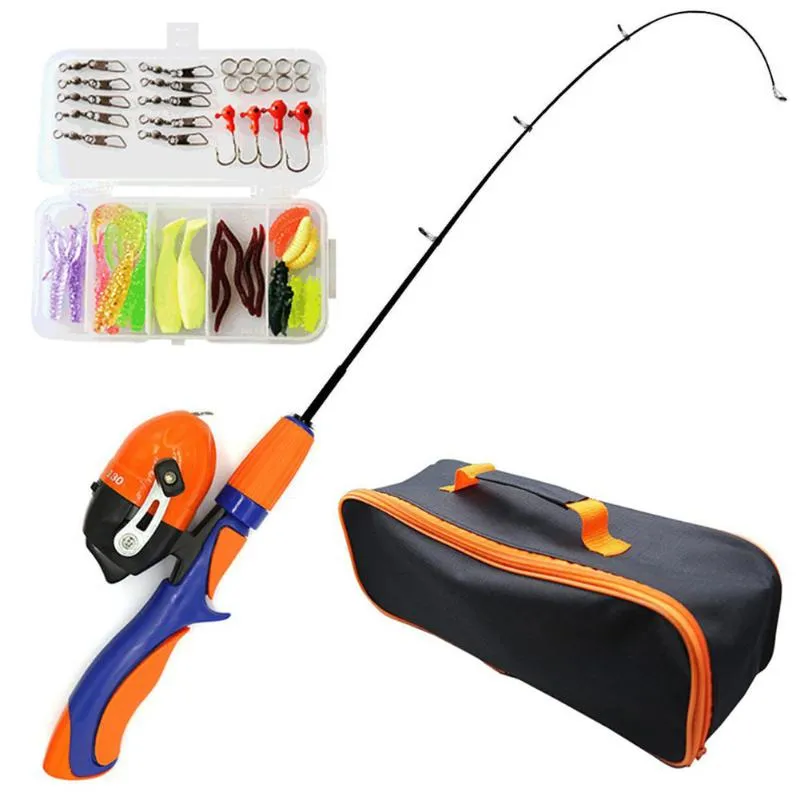 Kids Fishing Pole Set Full Kits With Rod And Spinning Reel Baits Hooks  Saltwater Freshwater Travel Boat Rods7984744 From Qf1z, $19.82