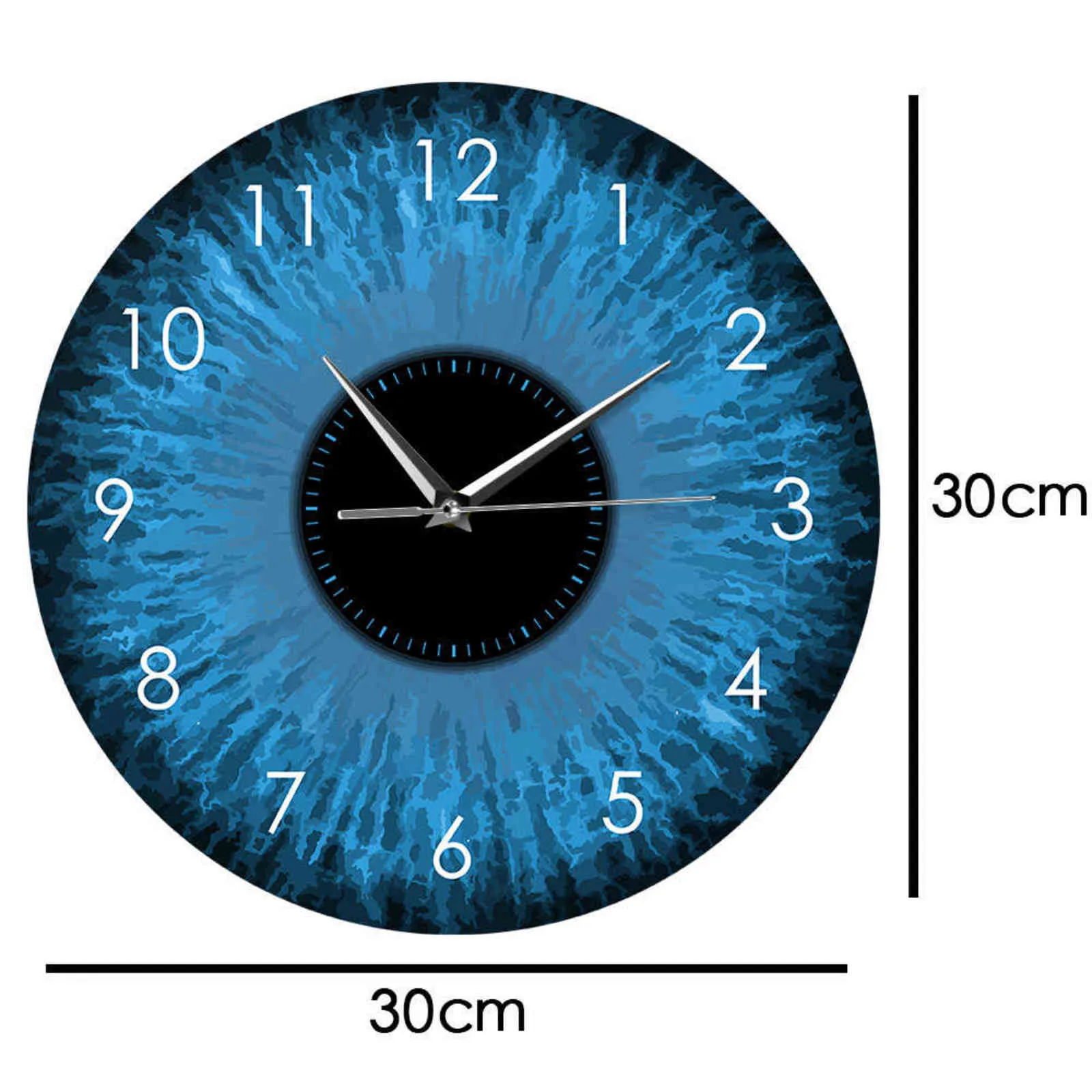 Blue Eyes Iris Wall Clock Reptilian Eyeball Design... From Liancheng09 ...