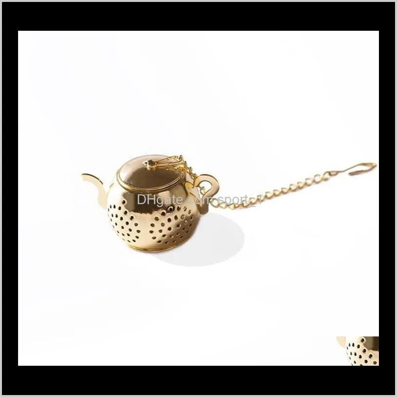 mini tea infuser 3.5cm teapot shaped tea strainer 304 stainless steel safely herbal filter reuseable kitchen accessories