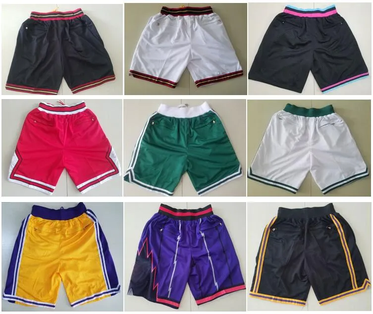 College Basketball Wear Mens Shorts With Pockets Style Zipper Pocket Breathable Sports Casual Loose Ball Pants Stitched