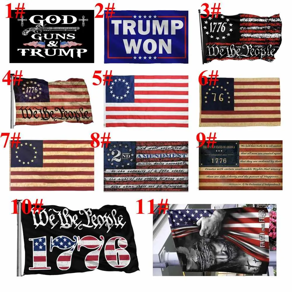 DHL Free American Flag-Faith Over Fear God Jesus 3x5ft Flags 100D Polyester Banners Indoor Outdoor Vivid Color High Quality With Two Brass Grommets