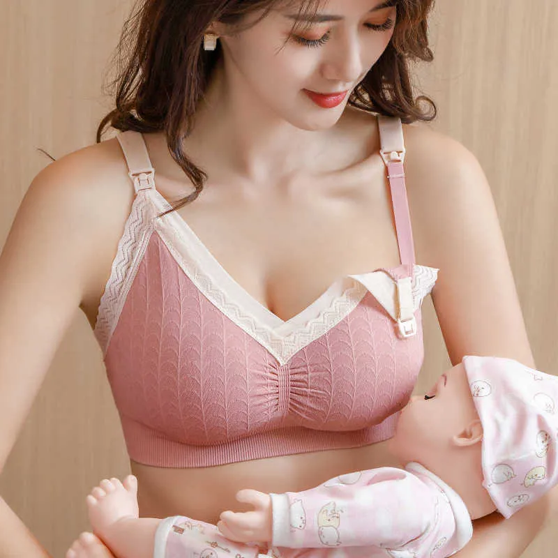 New Pregnant women underwear breastfeeding bra pregnancy cotton feeding clothes post-partum comfort maternity bra big size Y0925