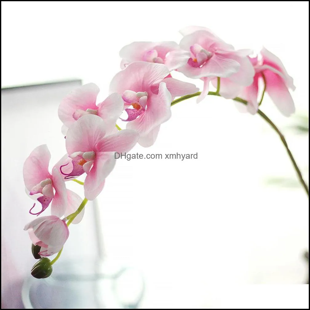 2018 new Artificial Orchid Flowers Real Touch Artificial Butterfly Orchid flores artificiales Wedding decoration home Festival
