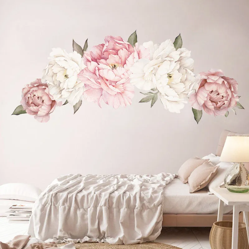 Carta Da Parati Fotomurale Peonie Fiori Country Provenzale Shabby 346 - Soggiorno Camera Da Letto Cucina Ingresso Tnt 240 X 240 Cm Smart 90889660