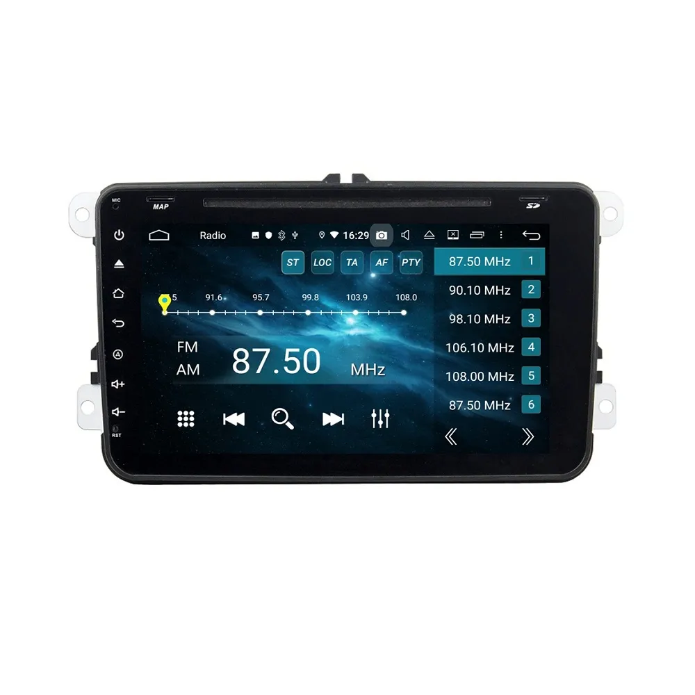 CarPlay Android Auto Universal 2 DIN 8" PX6 Android 10 Auto-DVD-Radio GPS für Skoda Octavia II/III Sitz VW Volkswagen Passat Tiguan Touran Jetta CC Caddy Magotan Polo Golf