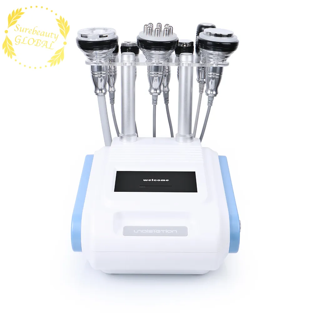 8-1 Unoisetion Cavitatie RF Vacuüm Ultrasone Radio Frequentie Bio Microcurrent Cold Body Slimming Fat Removal Skin Lifting Machine