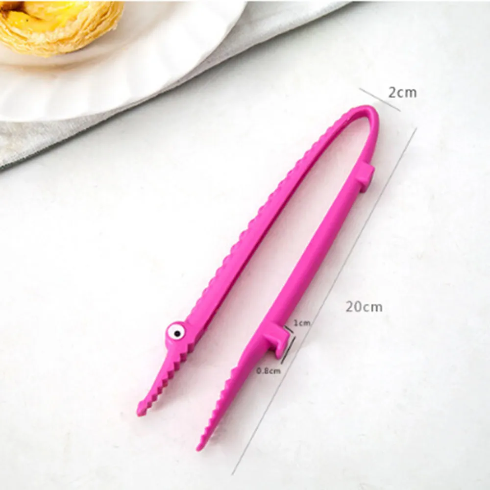 Crocodile Salad Vegetable Fruit s BBQ Kitchen Baking Cooking Food Tongs Bread Egg Clip Tools 1PC