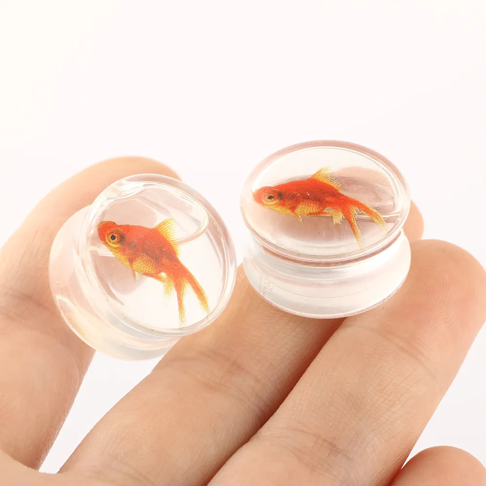 Acrylic Clear Ear Gauges Tunnels 0g 2G 00 Plugs And Stretcher For Women Men Double Flare Fish 00 Gauges Solid 10mm 8mm Punk From 2 46 DHgate