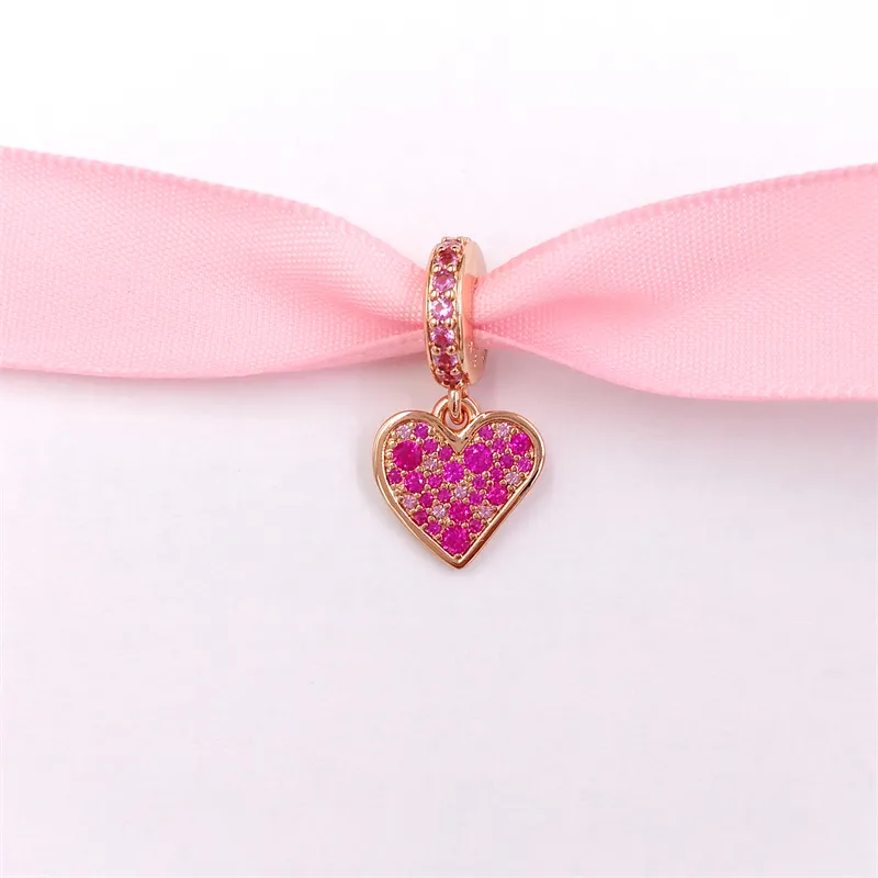 Andy Jewel Authentic 925 Sterling Gümüş Boncuklar Freehand Heart Dangle Charm Charms, Avrupa Pandora Tarzı Takı Bilezikler Kolye 789565C01