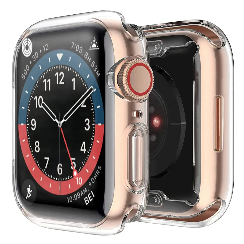 Per Apple Iwatch 7 casi complessiva protezione protettiva ultra-sottile trasparente copertura TPU Watch7 45mm 41mm