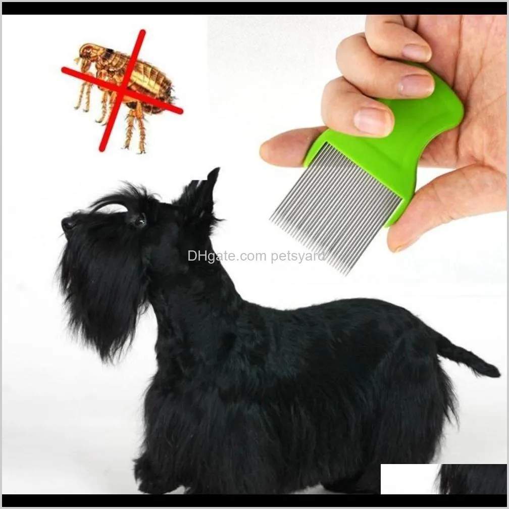 Outros jardininhas para lêndeas Pet Pet Livrar-se do pino de pulga pin pente cão gato cabelo shedding suprimentos de grooming ferramenta entrega de gota 2021 yvm